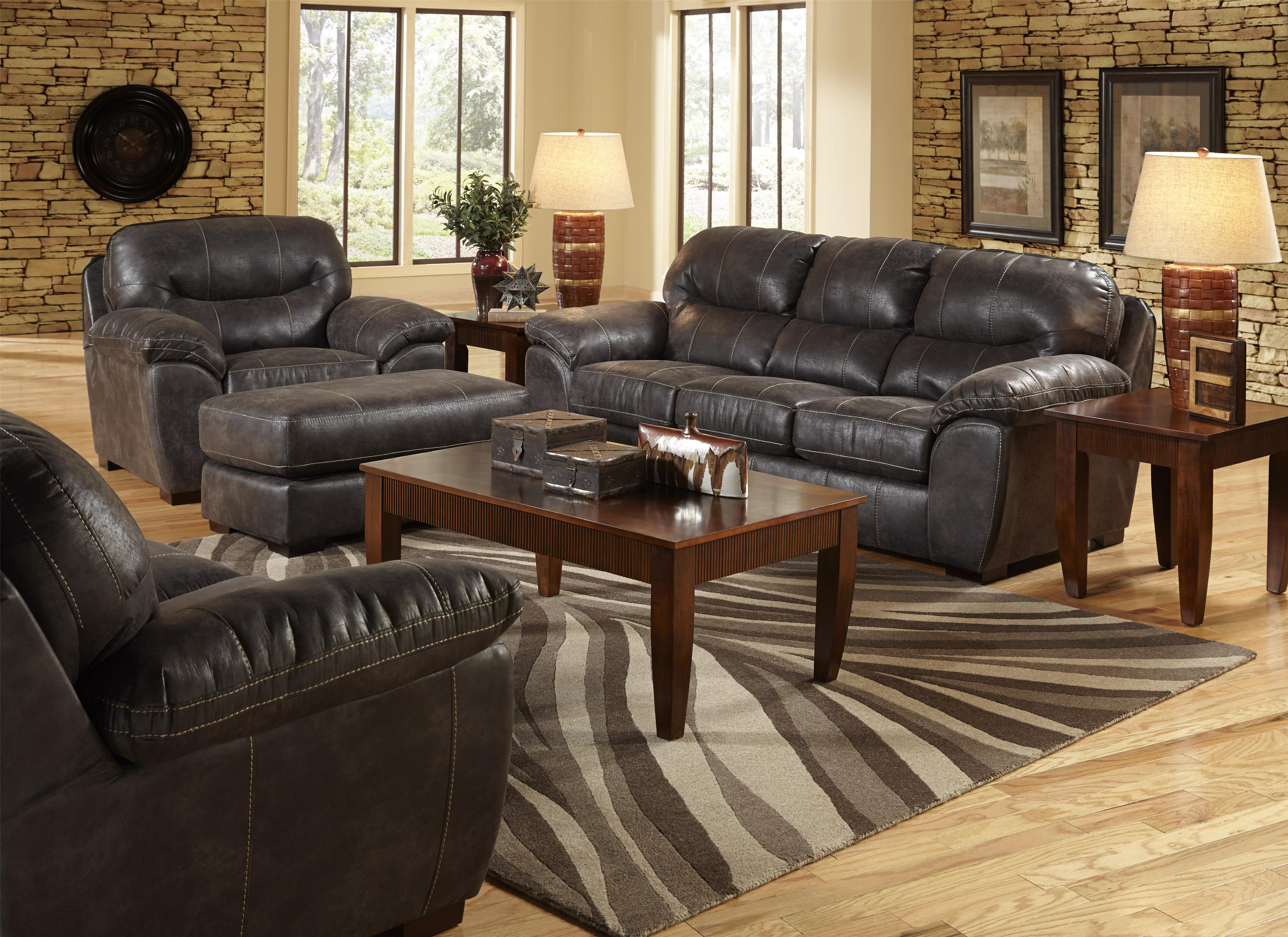 Brown leather chair on sale and a half